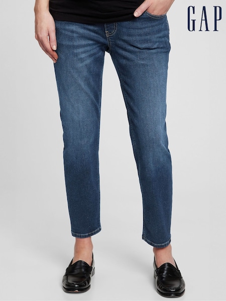 Gap Mid Wash Blue Maternity Over The Bump Cheeky Straight Jeans (L00697) | €57