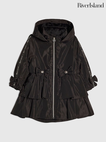 Черный - Дождевик с бантом River Island оборками