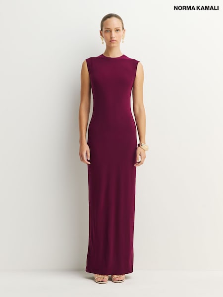 Purple - Norma Kamali Sleeveless Maxi Dress