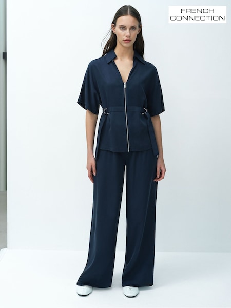 Blue - French Connection Yassie Utility Shirt