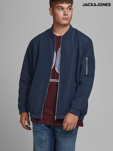 Jack & Jones Plus Navy Bomber Jacket (L08805) | €40.50