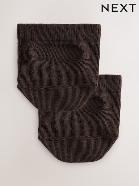 Chocolate Brown - Toe Topper Mule Socks 2 Pack