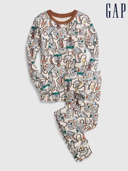 Gap Beige Gamer Graphic Long Sleeve Pyjama Set (L14438) | €29
