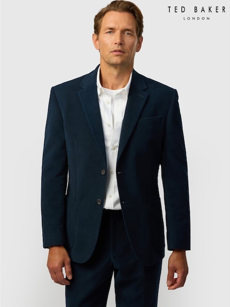 Preto - Regular Ted Baker Tailoring Fit Navy Moleskin Jacket