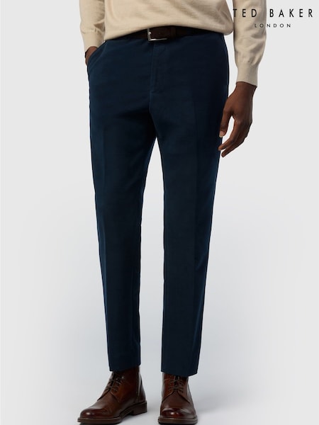 Tumši zils - Regular Ted Baker Tailoring Fit Moleskin Trousers