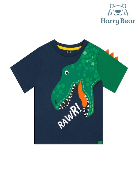Blue - Harry Bear Dinosaur T-shirt