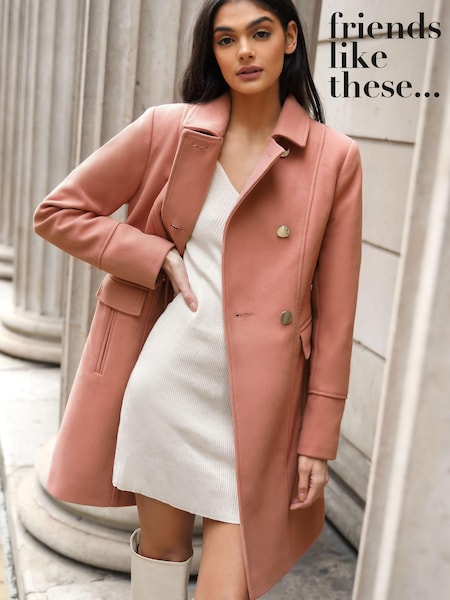 Friends Like These Pink Dolly Coat (L18390) | €48