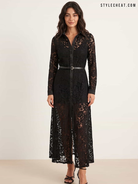 Black - Style Cheat Lace Daphne Dress