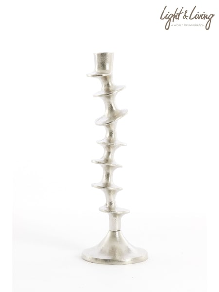 Light & Living ø12x37 Cm Zireya Raw Nickel Candle Stick