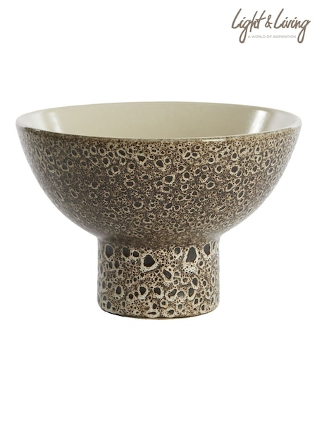 Light & Living 315x21 Cm Kavala Ceramics Dish On Base