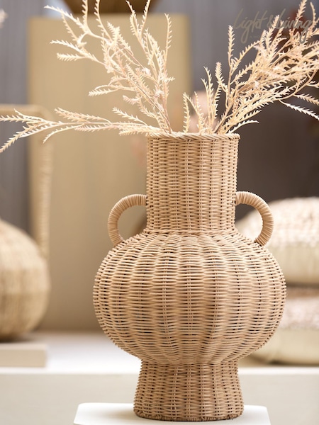 Light & Living ø30x43 Cm Neivo Rattan Vase Deco