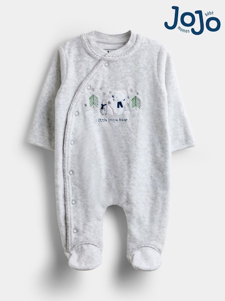 Сірий - Jojo Maman Bébé Snow Bear All In One