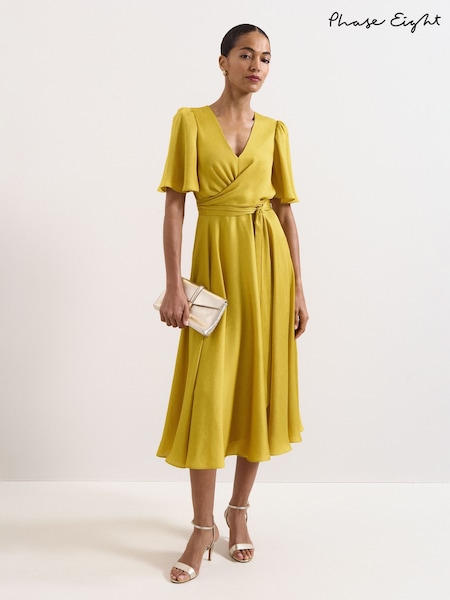 Yellow - Phase Eight Abbie Wrap Dress