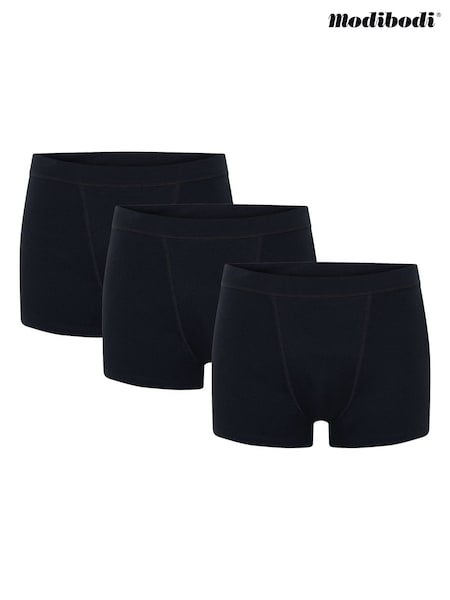 Black - Modibodi Period Soft Stretch Seamless Boyshort Super Knickers 3 Pack