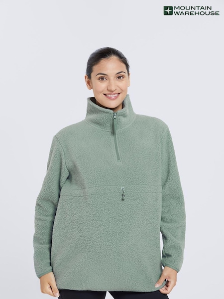 Mountain Warehouse Green Cosy Maternity Borg Half-Zip Fleece (L63936) | €25