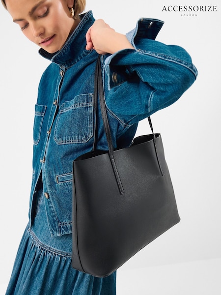 Black - Accessorize Lee Laptop Tote Bag