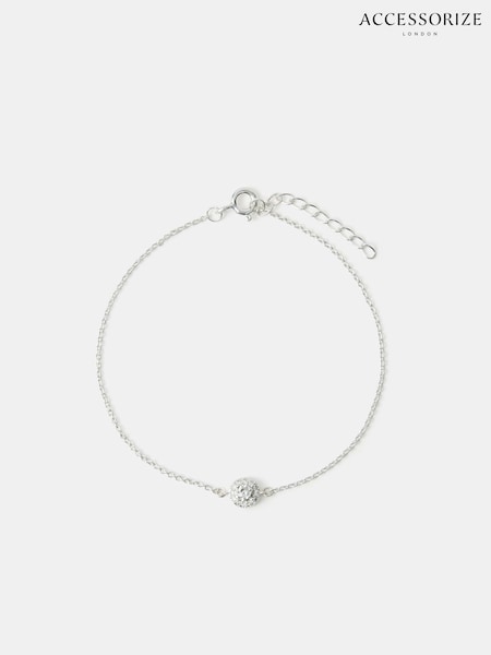 925 Sterling Silver - Accessorize Halo Stone Bracelet