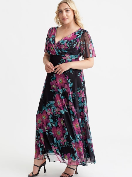 Scarlett & Jo Isabelle Cerise Float Sleeve Maxi Dress (L74626) | 65 €