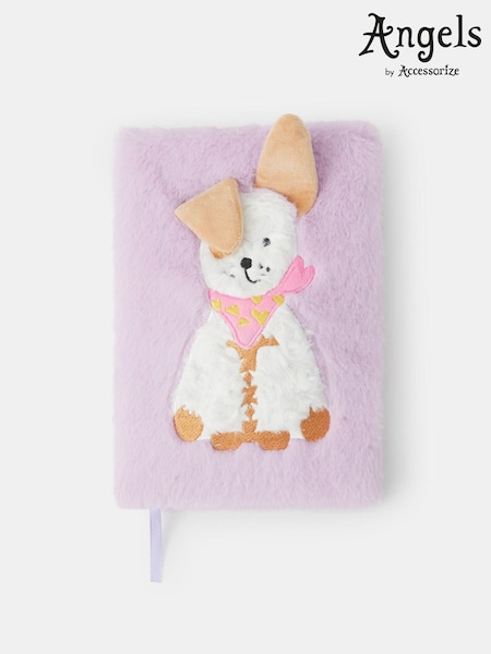 Lila - Angels By Accessorize Fluffy Puppy Notebook