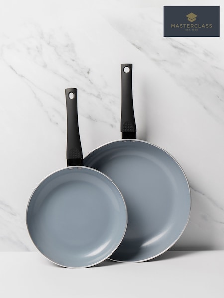 Masterclass Set Of 2 Ceramic Non-stick Eco Frying Pans
