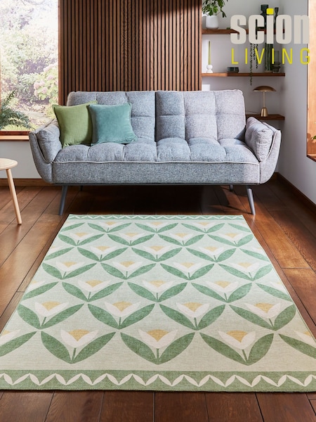 Scion Tulip Trellis Blush Washable Rug