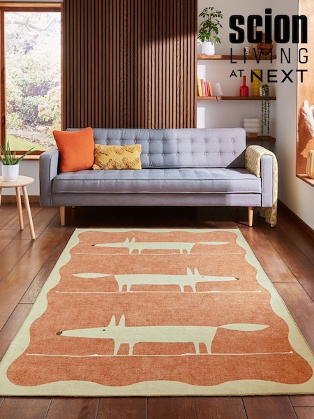 Scion Mr Fox Beige/terra Washable Rug