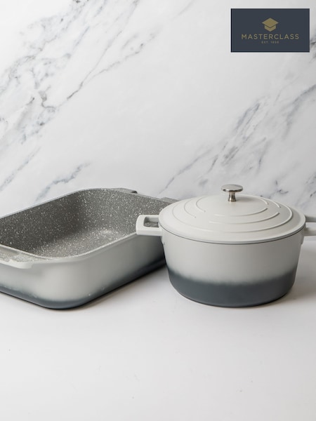 Masterclass Set Of 2 Casserole Dish & 1 Roasting Pan
