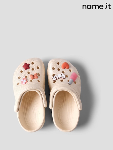 Cremefarvet - Name It Kids Rubber Clogs With Charms Sandals