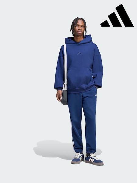 Blue - Regular Adidas Essentials 3-stripes French Terry Tapered Cuffed Joggers