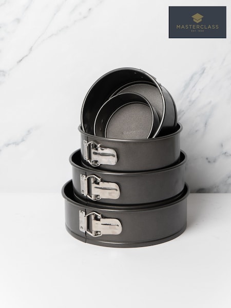 Masterclass Set Of 5 Round Non-stick Spring Form Cake Pans