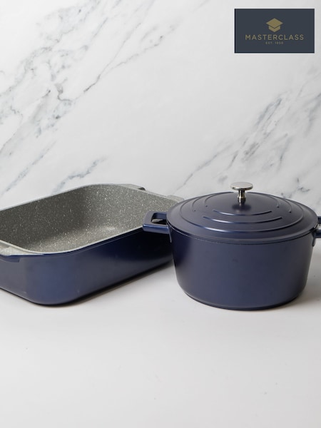 Masterclass Set Of 2 Casserole Dish & 1 Roasting Pan