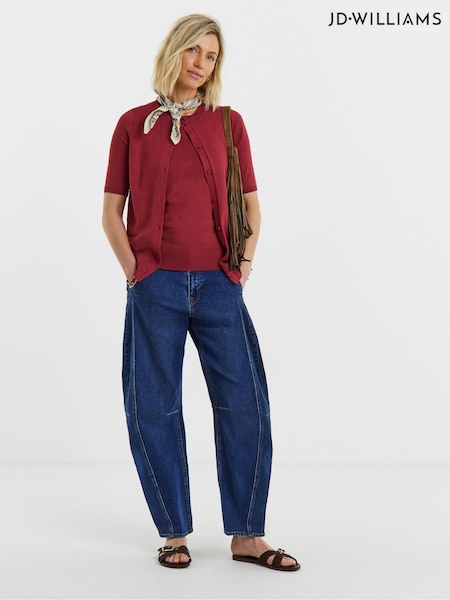 Czerwony - Jd Williams Short Sleeve Cardigan And Vest Set