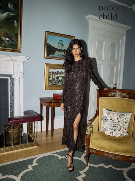 Brūna krāsa - Nobodys Child Jamie Midi Dress