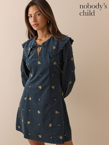 Blue - Nobodys Child Hannah Cord Mini Dress