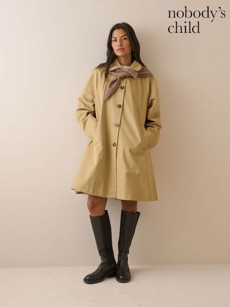 Brun - Veste trench à capuche Felicia de Nobodys Child