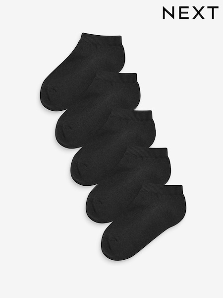 Musta - 5 Pack Cotton Rich Cushioned Sole Trainer Socks (M01589) | €12 - €13