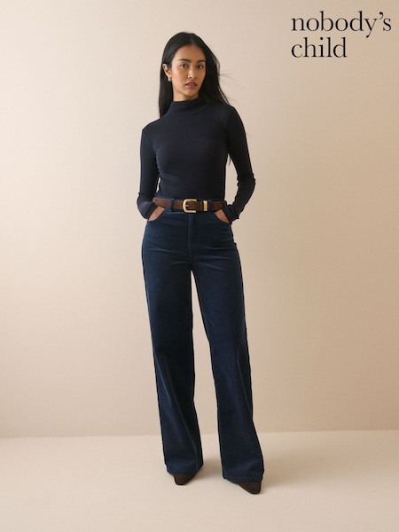 Albastru - Nobodys Child The Stretch Cord Wide Reg Trousers