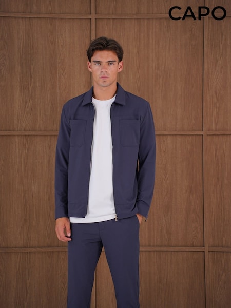 أزرق - Regular Capo Tom Tech Jacket
