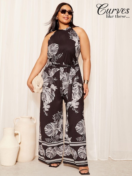 Curves Like These Halterneck Jumpsuit (M02928) | 207 LEI