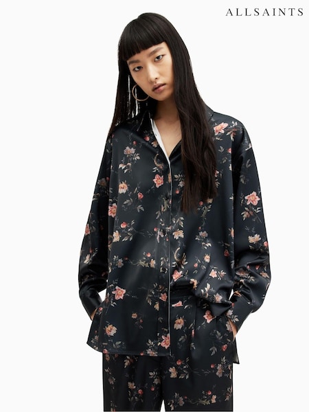 AllSaints Black Louisa Tanana Shirt (M03334) | €79