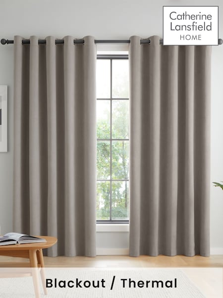 Catherine Lansfield Wilson Thermal Blackout Lined Eyelet Curtains (M03960) | 45 € - 120 €