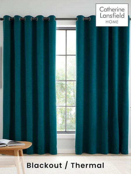 Catherine Lansfield Wilson Thermal Blackout Lined Eyelet Curtains (M04116) | 45 € - 120 €