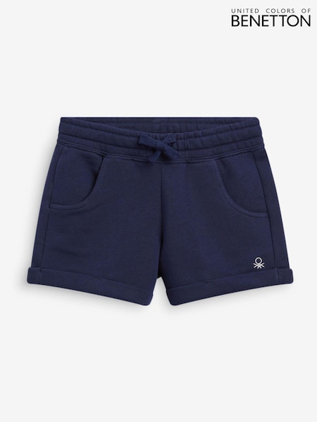 Bleumarin - Pantaloni scurți din jerseu de bumbac Benetton Fete 100%. (M04898) | 97 LEI