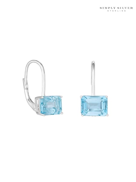 Simply Silver Silver Tone Topaz Fish Hook Earrings (M05678) | €25