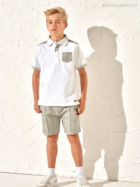 Angel & Rocket Grey Dawson Check Smart Shorts (M05819) | €10 - €12
