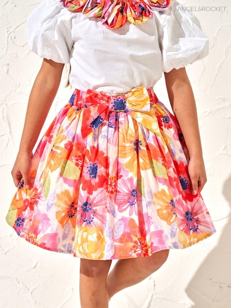 Angel & Rocket Red 100% Cotton Sadie Floral Print Skirt (M05936) | R$ 275 - R$ 315
