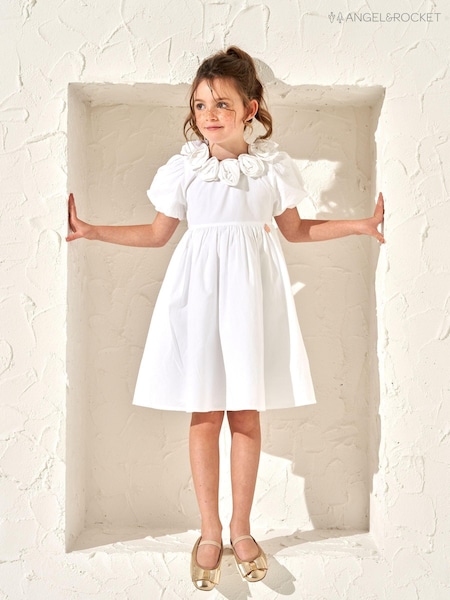 Angel & Rocket White Rose Corsage Loretta Dress (M05940) | €34 - €39