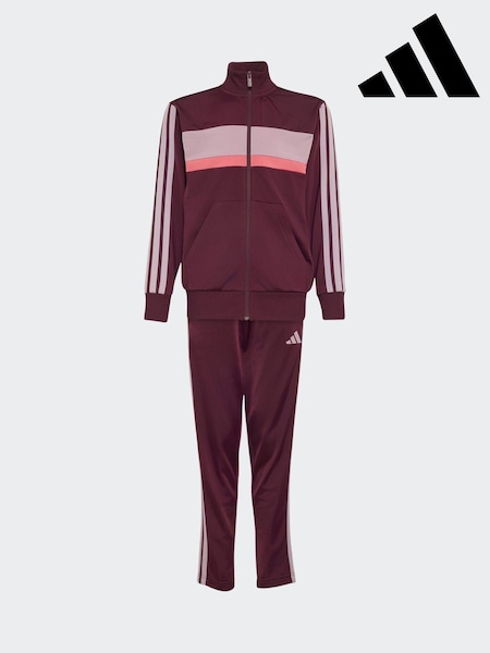 Rouge - Adidas Seasonal Essentials Tiberio 3-stripes Tricot Track Suit