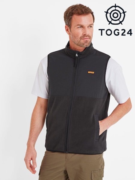 Tog 24 Black Marray Fleece Gilet (M06358) | AED204