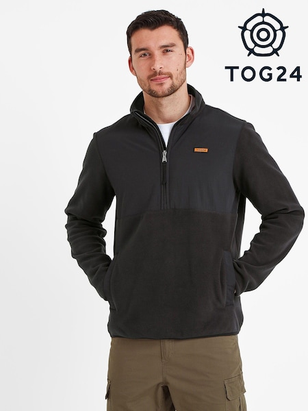 Tog 24 Black Herwick Quarter Zip Fleece (M06490) | AED113